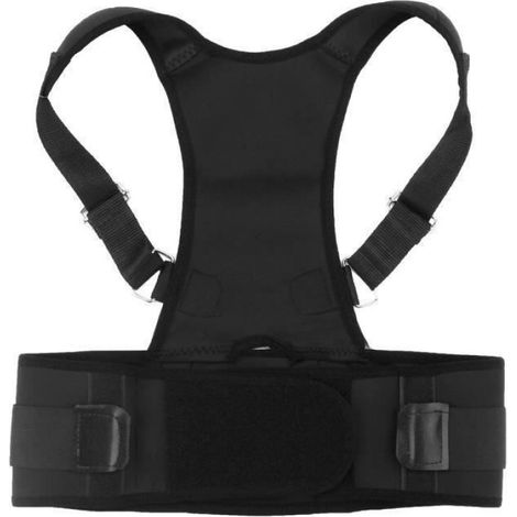 Correcteur De Posture - Bandage Dorsal Réglable - Pour Soutien Postural Et Alignement Du Dos - Taille L Environ 100 Cm - Noir (1/4)