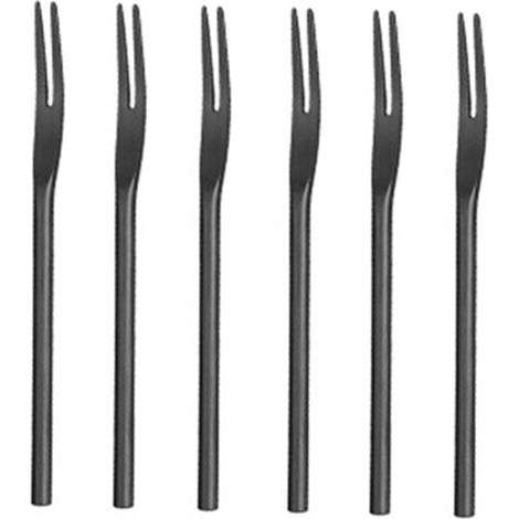 Fourchette A Dessert - Acier Inoxydable 304 - 13 Cm - Pour Fruits Amuse Bouche Fromage - Lot De 6 (1/5)