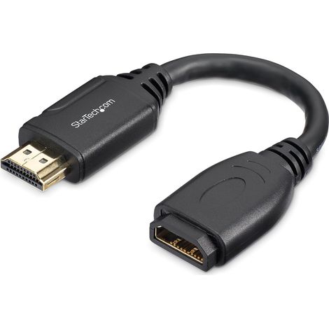 Rallonge pour câble HDMI de 15 cm - Cordon d'extension HDMI Haute Vitesse Compatible 4K 60 Hz - Mâle vers Femelle (HD2MF6INL) (1/5)