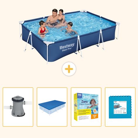 Bestway Bestway Steel Pro Rectangulaire - 300x201x66 cm - 5-pièces S276 (1/5)