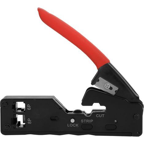 Universelle 6P8P-Crimpzange für Netzwerkkabel mit Drahtschneider und Abisolierzange (1/5)