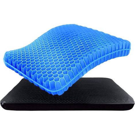 Coussin gel anti-pression – Forme nid d’abeille – Housse lavable – Ergonomique – Fond antidérapant – Soutien dorsal (1/5)