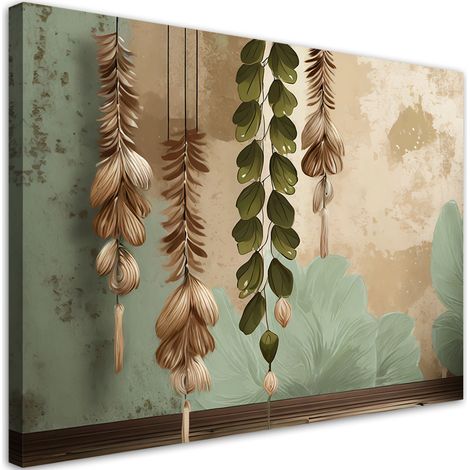 Tableau sur toile Tableau sur toile Suspension feuilles vintage 60x40 (1/5)