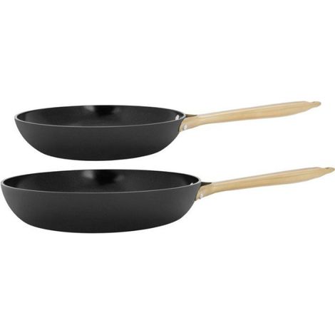 Poeles - COSY & TRENDY - Elegance Set 2 - 24+28 cm - Noir - Aluminium recyclé - Tous feux (1/4)