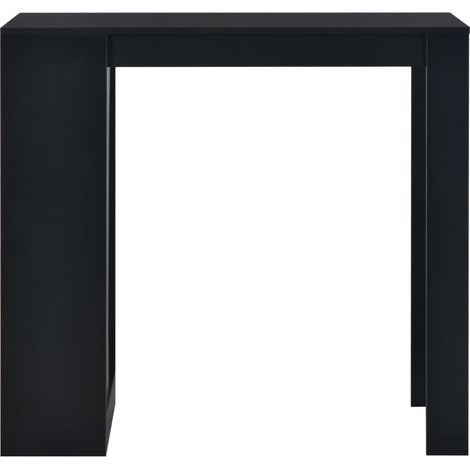 Maison Exclusive - Mesa alta de cocina con estantería negra 110x5
