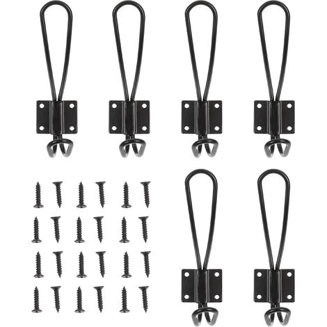 Lot de 6 patères rétro en fer crochets de penderie vintage (1/5)