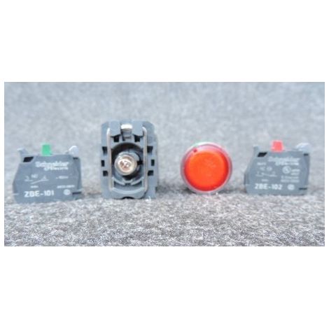 Bouton poussoir lumineux rouge Ø 22mm impulsion 120V 1O+1F Harmony bt SCHNEIDER XB5AW3435