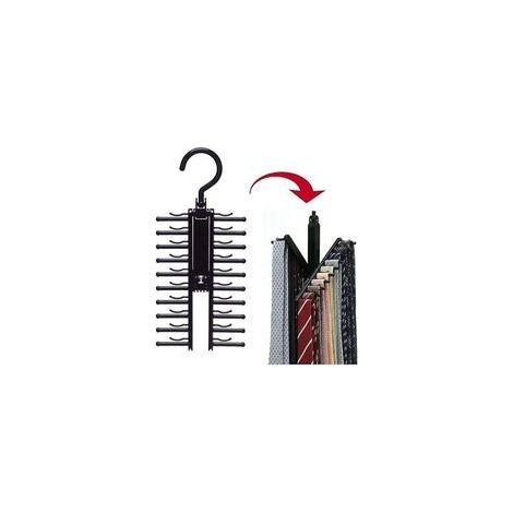 Porte-cravates créatif rotatif à 360 degrés pour 20 cravates, organisateur de placard, cravates, ceintures, foulards, support antidérapant (1/4)