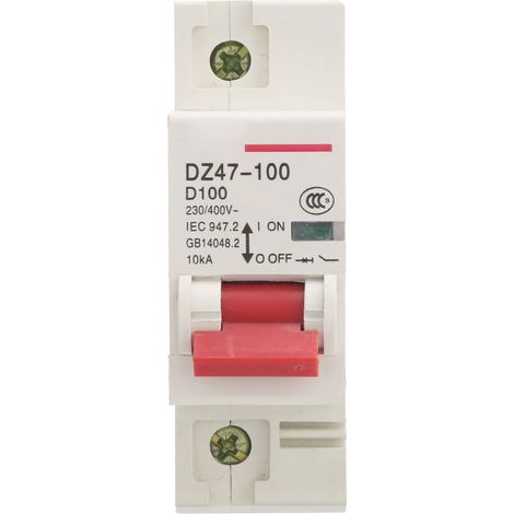 Disjoncteur Miniature DZ47-100 1P D80 100A, interrupteur d'air domestique, interrupteur d'air de Type D (1/5)