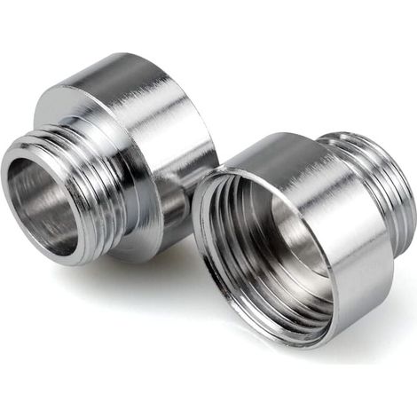 YMYNY Chrome faucet adapter 3/4" x 1/2", reducing nipple connections for faucet adapter connection, shower hoses (1/4)