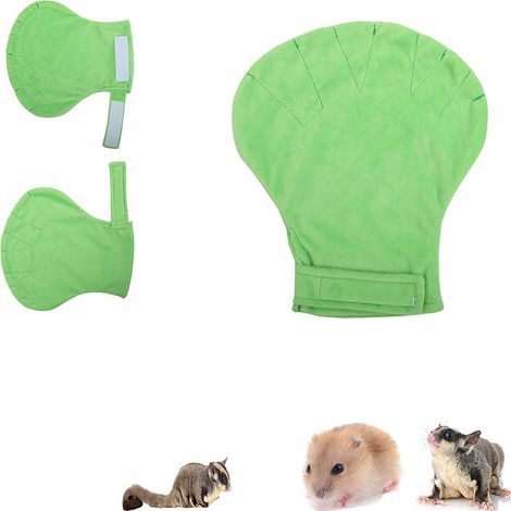 Bissfeste Handschuhe für Kleintiere, Hamster, Eichhörnchen, Gleithörnchen, grüne (1/3)