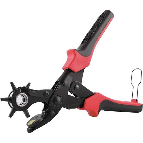 Kit de pince à perforer rotative, XOOL : perforatrice pour cuir, ceintures, bracelets de montre, sangles, colliers pour chiens, selles, chaussures, tissus, projets de bricolage et d'artisanat. (1/5)