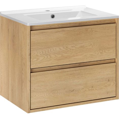 Mobile bagno con lavabo Edmé marrone 60cm (1/5)