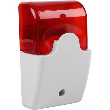 Alarme Stroboscopique Maison 13 × 9 × 5 12v Filaire Alarme Sonore Stroboscopique Lumière Rouge Son Système D'alarme de sécurité à Domicile (1/5)