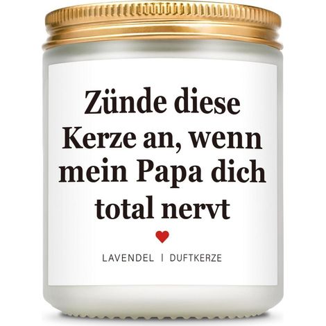 Duftkerze mit Spruch für Mama, Lavendel, Geschenk Geburtstag & Muttertag