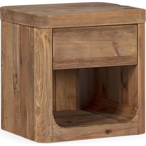 Table de chevet en bois de pin naturel vieilli - Naturel vieilli (1/5)