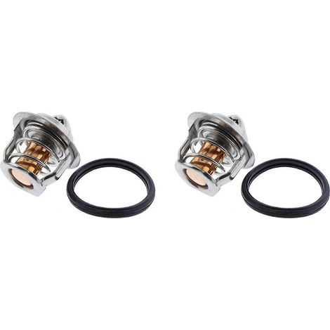 2x 19434-73014 71°C Thermostat 160°F mit Dichtung für Bobcat 463 553 753 763 773 7753 S150 S160 S175 19434-73010 6653948 (1/5)