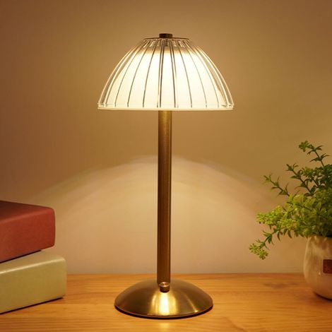 3 Couleurs LED Lampe de Table Sans Fil, Lampe de Chevet Tactile Dimmable  800mAh 14H Autonomie, Lampe Sans Fil Rechargeable Moderne, pour Lecture/créer une Ambiance Parfaite