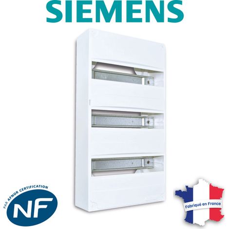Siemens – Coffret électrique nu 3 rangées – Montage en GTL ou saillie – Indice de protection IP30 – Résistance aux chocs IK05 – Dimensions 475x250x97mm