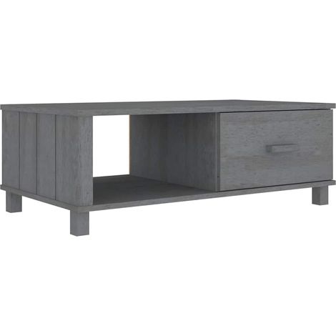 Mesa de centro HAMAR madera maciza pino gris oscuro 100x55x35cm vidaXL (1/5)