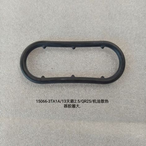 Oval-shaped rubber ring for the oil cooler seal of Nissan Altima/QR25 engine. (1/3)