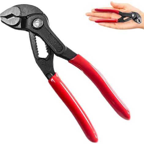 Pince pour pompe à eau, pince à joint à rainure de langue à réglage rapide, mâchoire en V avec poignées confortables, poignée en caoutchouc antidérapante pour machines, usine 5-inch water pump pliers