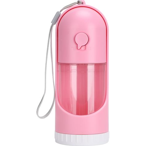 Distributeur de bouteille d'eau télescopique, tasse pliable Portable pour animaux de compagnie, pour chien et chat, voyage, rose (1/5)