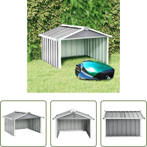 Rasenroboter - Rasenmäher Garage 92x97x63 cm Verzinkter Stahl Grau (1/5)