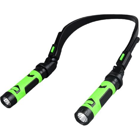 Lámpara de lectura recargable para el cuello, con cabezal magnético extraíble, ajuste flexible de 120 grados, LED ultrabrillante, ideal para reparaciones, camping, regalo para hombres [Clase energétic