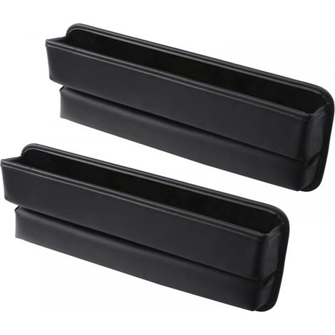 Remplisseur d'écart de siège auto 2 pièces, organiseur en cuir PU pour lunettes, clés, cartes, téléphone. (1/5)