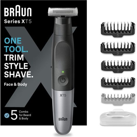 Braun - Tondeuse À Barbe Series X XT5100 - Avec Rasoir Pour Le Corps Et Le Visage (1/5)