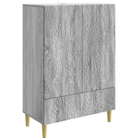 Sideboard Grau Sonoma 66 x 34,5 x 95 cm Holzwerkstoff vidaXL