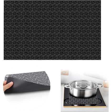 Protection Plaque Induction 52x78cm Tapis Protection Plaque Induction Résistant à la Chaleur Résistant aux Rayures Convient à de Nombreux Environnements de Cuisine (1/5)