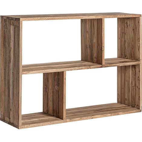 Étagère Lux style colonial en teka recyclé - Bois teka naturel clair et chaleureux (1/5)