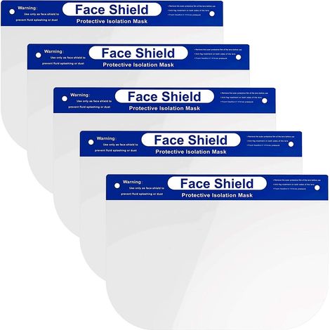 5x Face Shield - Isolation Mask