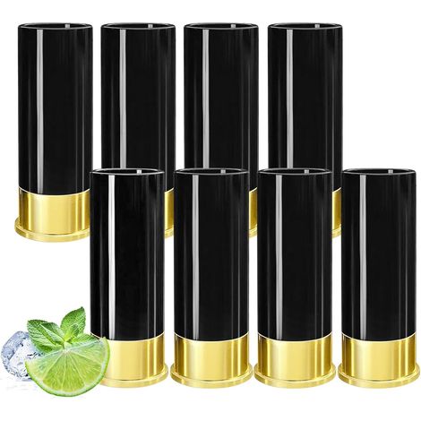 Lot de 8 verres à liqueur, verres à liqueur, verres à liqueur, verres à liqueur, verres à liqueur, verres à shot pour hommes et femmes, fête de mariage 12 GA petits gobelets à liqueur pour whisky, 45 (1/5)