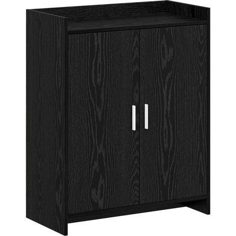 Cabinet à chaussures avec stockage Chêne noir 73,5 x 36 x 92 cm vidaXL (1/5)