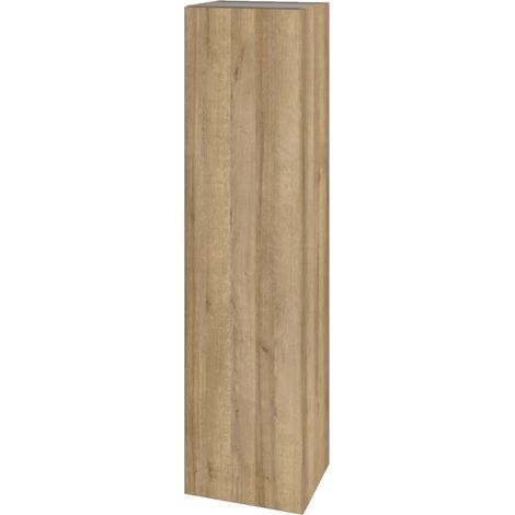 colonna pensile sospesa decor bagno con 1 anta colore rovere farnia, 35x28x138 cm (1/3)