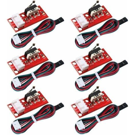 6 Pièces Interrupteur de Fin de Course Mécanique End Stop pour l'imprimante 3D RepRap Prusa Mendel CNC Arduino Mega 2560 RAMPS 1.4 (1/4)