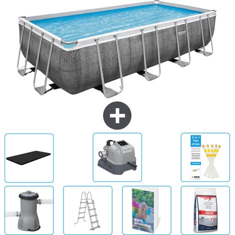 Bestway Bestway Power Steel Rectangulaire - 488x244x122 cm - 8-pièces S649 (1/4)