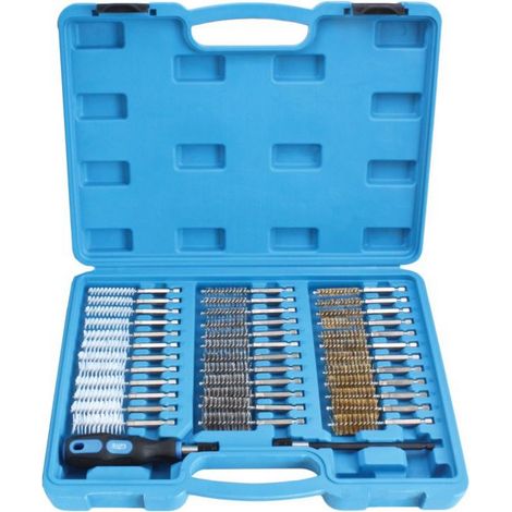 Coffret jeu de 38 brosses de nettoyage injecteurs, bougies acier laiton nylon (1/4)