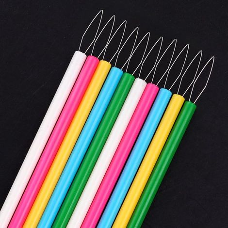 Set mit 20 Einfädelnadeln für Handnähmaschinen, Kunststoff-Einfädelnadeln, automatischer Einfädler, Perlenwerkzeug, bunt, zufällige Farben