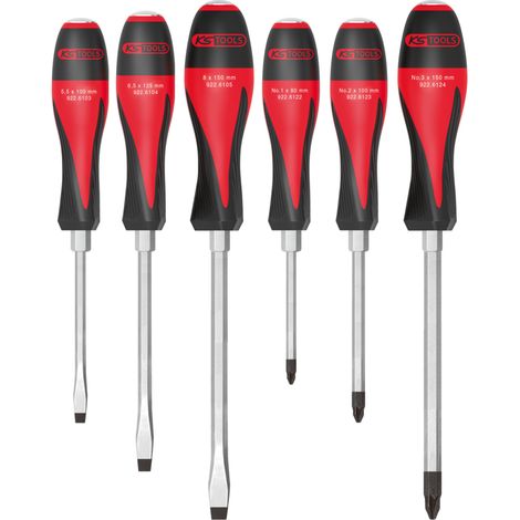 KS Tools - Boîte de 6 tournevis ULTIMATEmax®, 5,5 à 8 mm - PZ1 à PZ3 - 922.6120 (1/3)