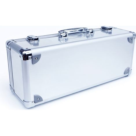 Caja de herramientas de aluminio con cerradura, modelo grande (1/5)