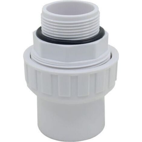 – Raccord union joint mixte PVC à visser et coller – Embout fileté 1.5 pouce – Pour pompe et filtre à sable piscine – Connexion étanche