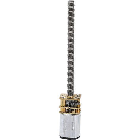 Moteur électrique micro engrenage, couple élevé, courant continu 6V, 60 tours/min, axe de sortie long M4x55 tige filetée (1/4)