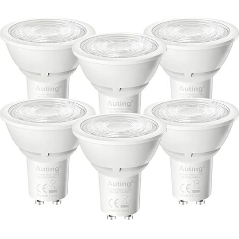 GDHZS-Ampoules LED GU10, 6 Pièces 2W (Remplacent 40W), 360LM, Spots LED Réflecteurs Lumière Blanc Chaud 3000K, Angle d'Éclairage 38°, Non Dimmable, Classe d'Efficacité Énergétique A (1/5)