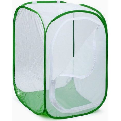Cage à oiseaux Maison à insectes filet à papillons grand modèle portable pour élevage jardin 61cm noir (1/5)
