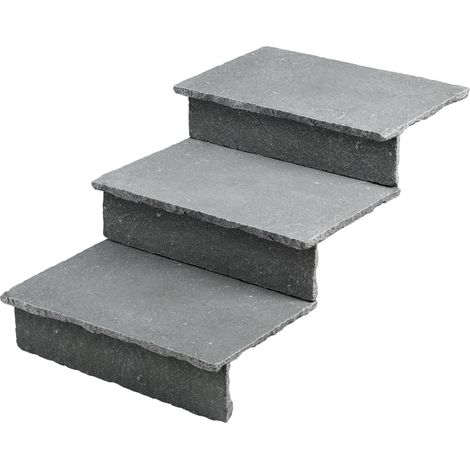 Dessus de marche Pierre de Tandur Gris 60x40x2 cm Bord Naturel (à l'unité) - RO'MA NATURE