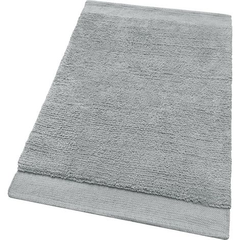 Tappeto Scendiletto Camera Doccia Bagno Morbido Puro Cotone Assorbente Antiscivolo Grigio - 60x120 Cm